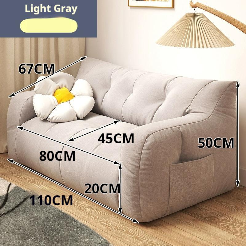 DOORVERSE Lazy Sofa Reclining Bedroom Reclining Chair Ins Style Balcony Small Sofa Single Double Bean Bag Tatami Sofa