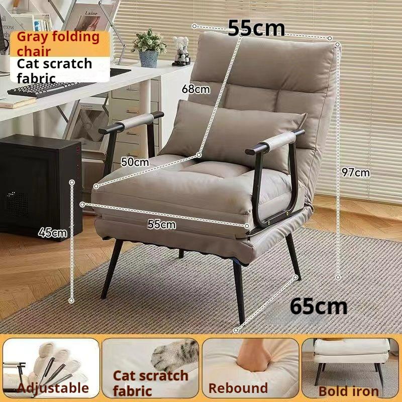 [Free Pillow] Folding Sofa Folding Chair Sofa Bed Sofa Chair Single Folding Bed Office Chair Computer Chair Folding Recliner