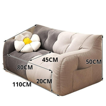 DOORVERSE Lazy Sofa Reclining Bedroom Reclining Chair Ins Style Balcony Small Sofa Single Double Bean Bag Tatami Sofa