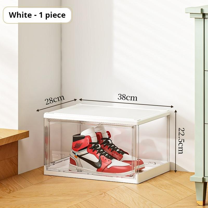 DOORVERSE Transparent Large Space Acrylic Display Shoe Box Storage Rack Cabinet Shoes Box Used Number