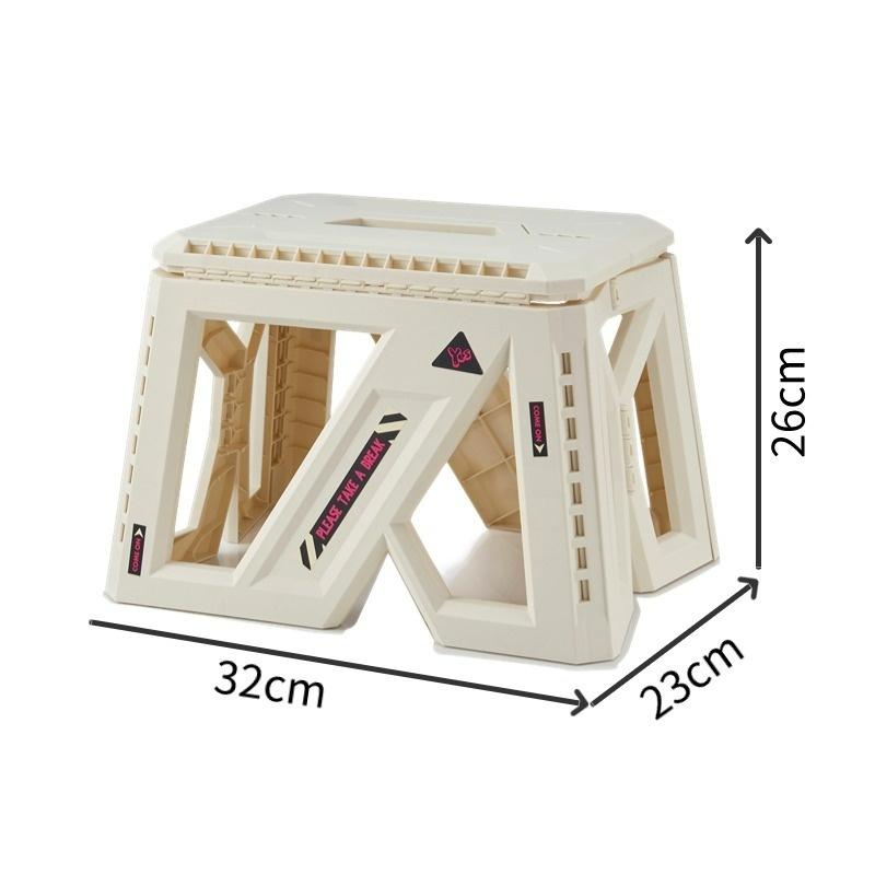 Doorverse Thickened Plastic Folding Stool Household Portable Storage Stool Outdoor Picnic Fishing Chair Portable Stools