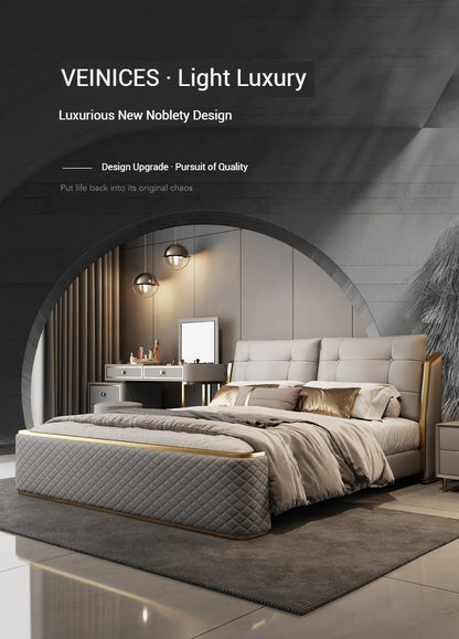 Bed 2024 New Modern Minimalist Light Luxury for Bedroom