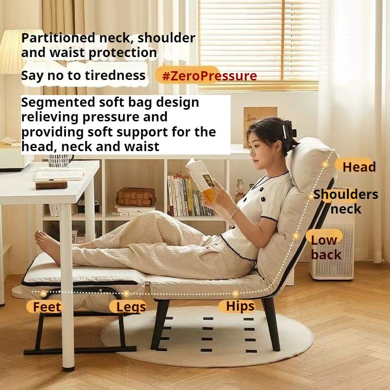 [Free Pillow] Folding Sofa Folding Chair Sofa Bed Sofa Chair Single Folding Bed Office Chair Computer Chair Folding Recliner