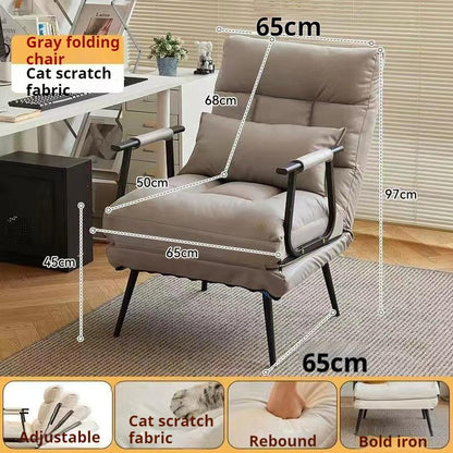 [Free Pillow] Folding Sofa Folding Chair Sofa Bed Sofa Chair Single Folding Bed Office Chair Computer Chair Folding Recliner