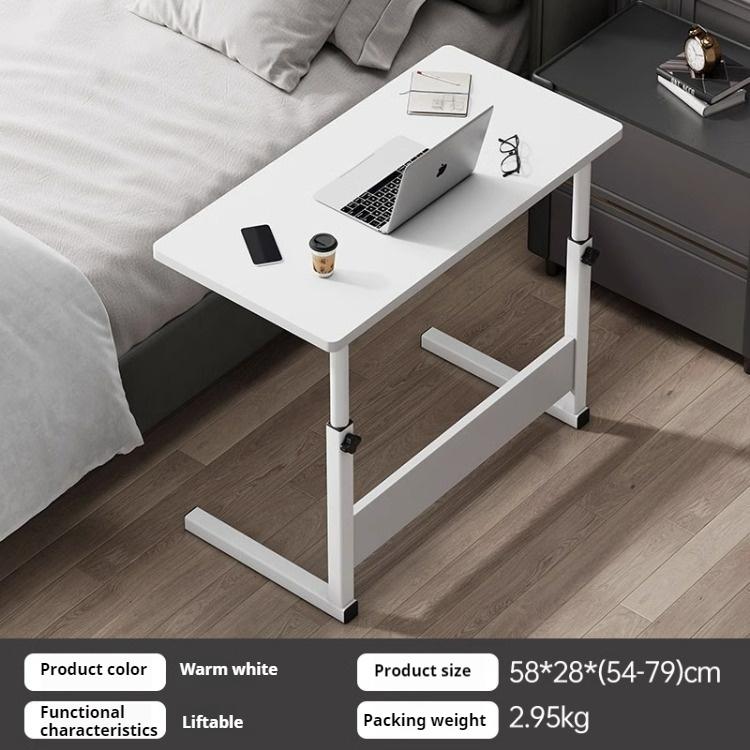 Single-Layer Bedside Desk Adjustable for Dorm/Bedroom