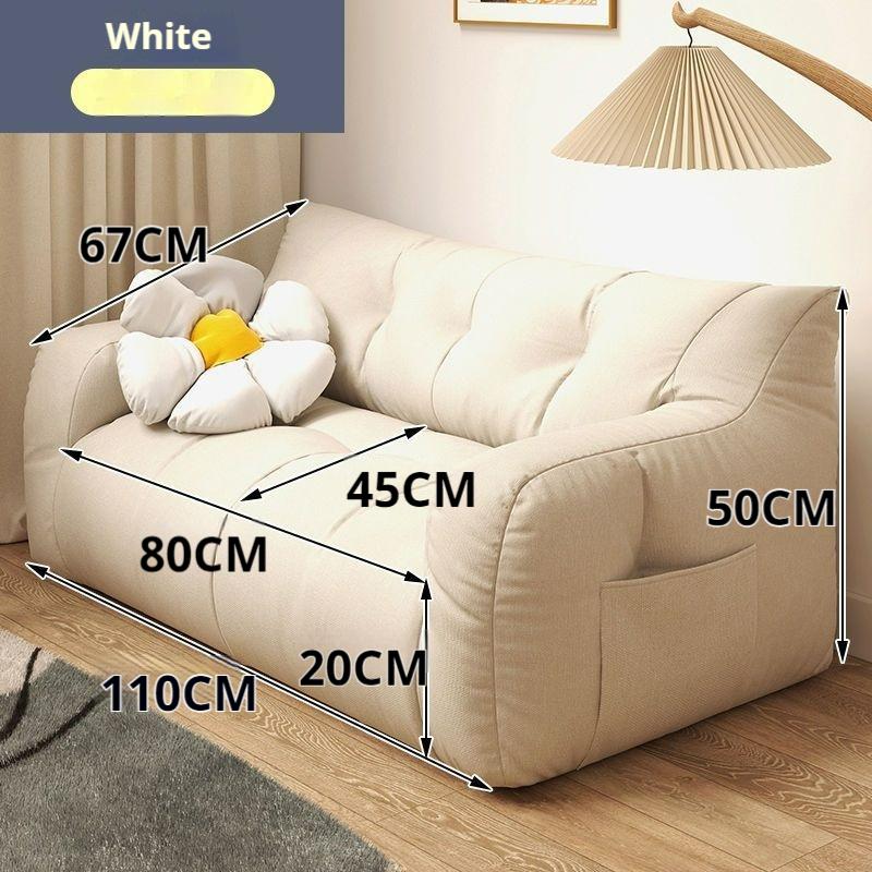 DOORVERSE Lazy Sofa Reclining Bedroom Reclining Chair Ins Style Balcony Small Sofa Single Double Bean Bag Tatami Sofa