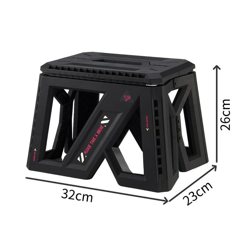 Doorverse Thickened Plastic Folding Stool Household Portable Storage Stool Outdoor Picnic Fishing Chair Portable Stools