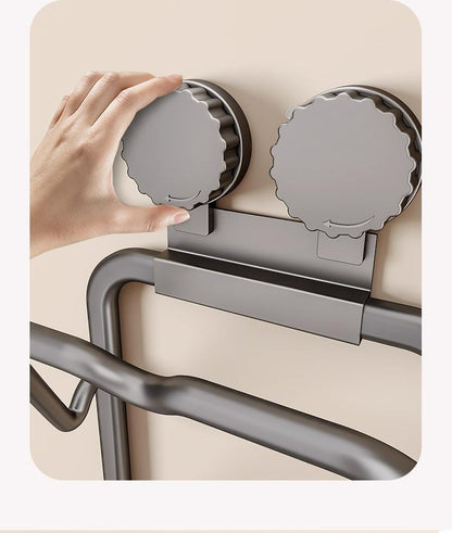 DOORVERSE Pot Lid Holder Multi-Layer Suction Cup Pan Cover Storage Holder Practical Wall Mounted Punch-Free Pot Lid Rack