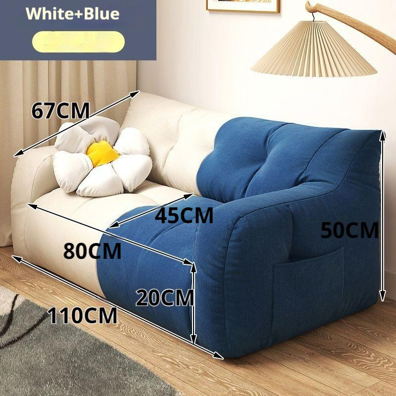 DOORVERSE Lazy Sofa Reclining Bedroom Reclining Chair Ins Style Balcony Small Sofa Single Double Bean Bag Tatami Sofa