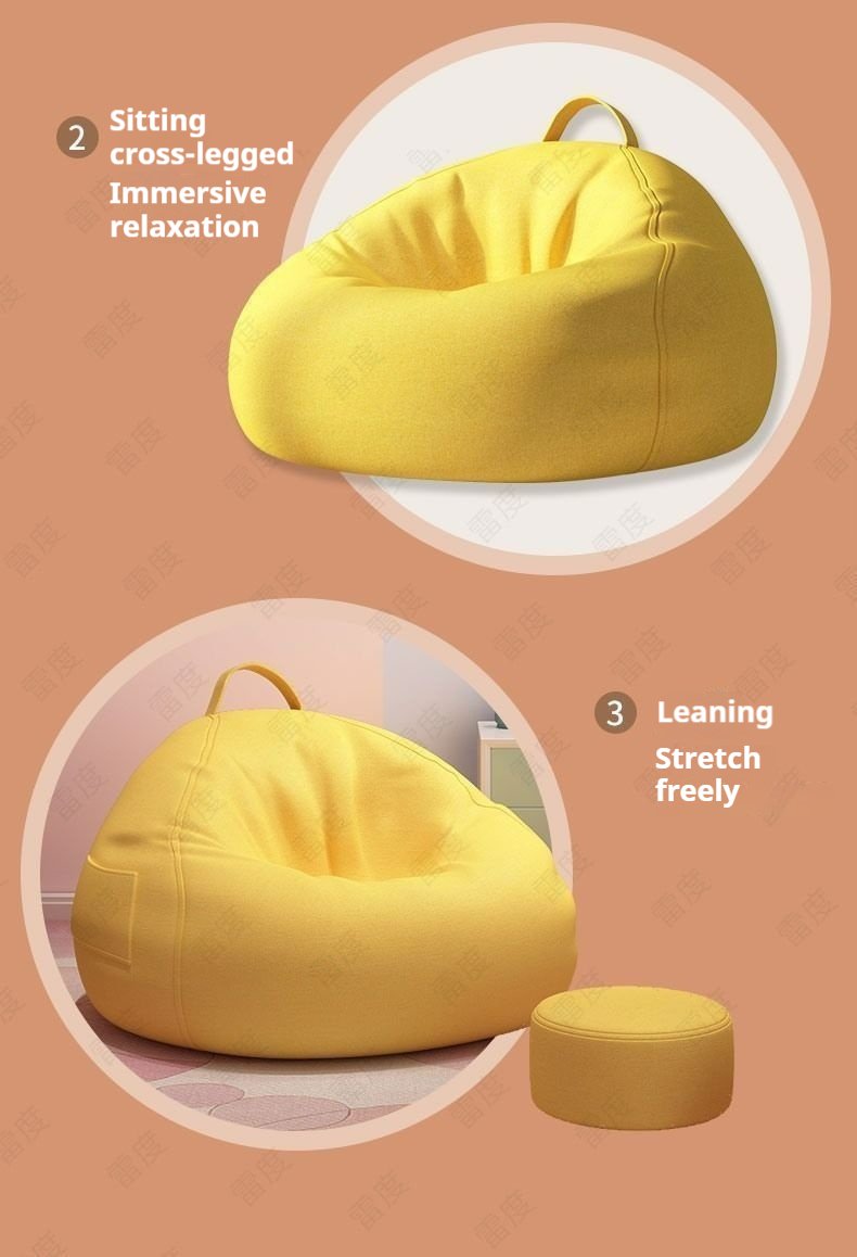 Classic Bean Bag  Without Filler Soft Leisure Sofa Lazy Couch Bag Linen Cloth Lounger Seat Tatami Living Room Furniture Bedroom