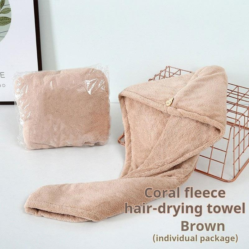 Microfiber Hair Towel Quick Drying Hair Towel Dry Hair Cap Super Absorbent 珊瑚绒超吸水干发帽