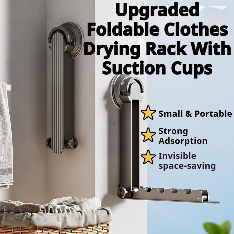 Telescopic Sucker Drying Rack Indoor Punch-Free Outdoor Invisible Balcony Drying Clothes Door Hook Storage Toilet