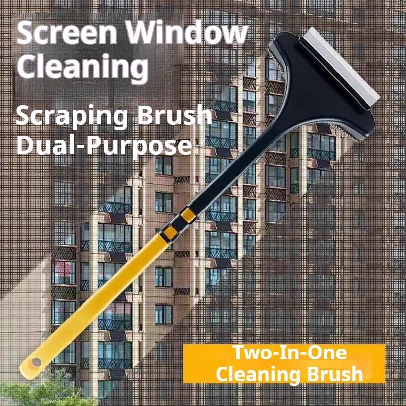 Screen Brush Cleaning Artifact Dismantling-free Glass Wipe Window Net Cleaning Tool Household Double-sided Brush Cleaning Gap Dual-use