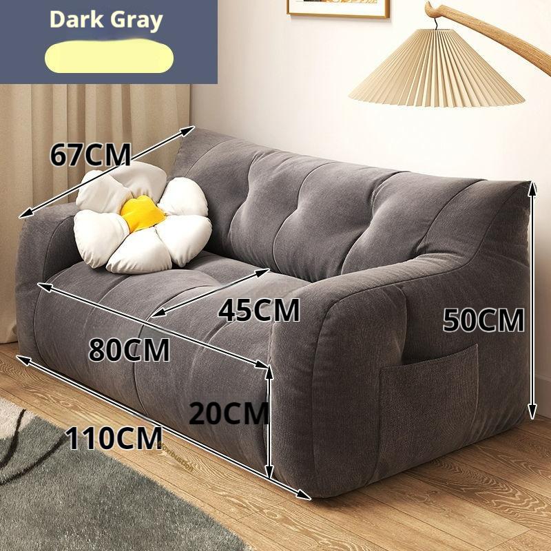 DOORVERSE Lazy Sofa Reclining Bedroom Reclining Chair Ins Style Balcony Small Sofa Single Double Bean Bag Tatami Sofa