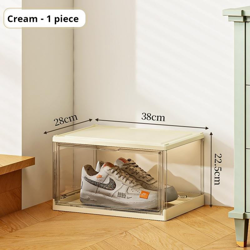 DOORVERSE Transparent Large Space Acrylic Display Shoe Box Storage Rack Cabinet Shoes Box Used Number