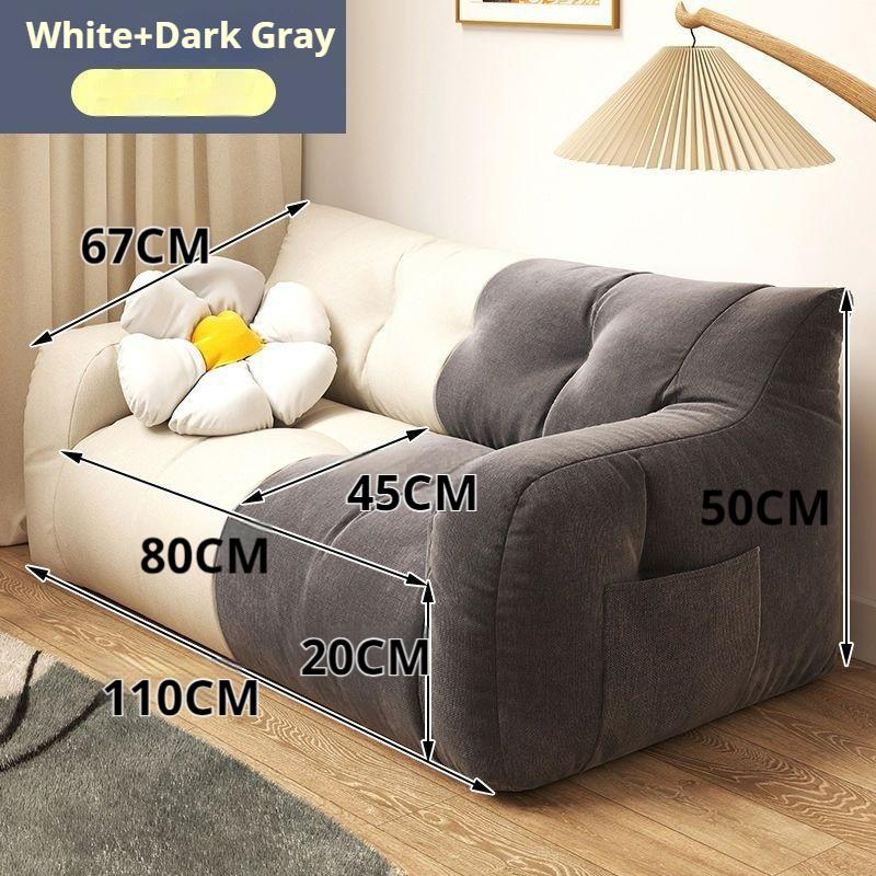 DOORVERSE Lazy Sofa Reclining Bedroom Reclining Chair Ins Style Balcony Small Sofa Single Double Bean Bag Tatami Sofa