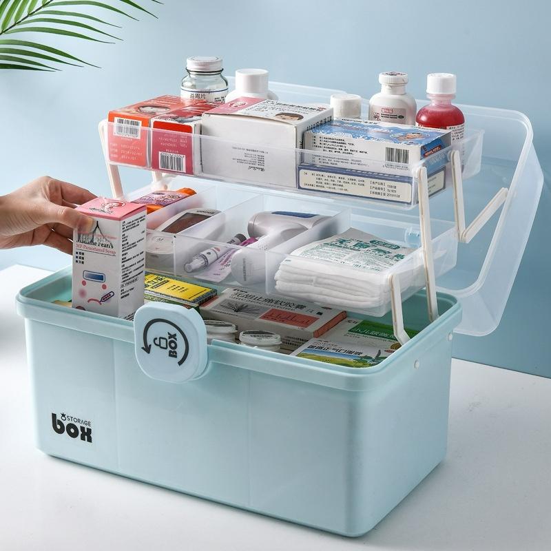 Doorverse Transparent Latching Medicine Storage Box Secure And Convenient For Home Use Medicine Box