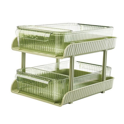 Doorverse Kitchen Storage Shelf Desktop Multi-layer Drawer Storage Shelf Bathroom Non-punch Storage Shelf Transparent Cosmetics Storage Shelf