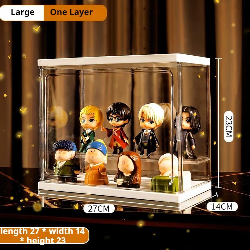 DOORVERSE Popmart Display Box Blind Box Storage Acrylic Doll Display Stand Transparent Box Removable Partition Lego Display Box