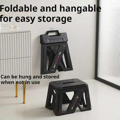 Doorverse Thickened Plastic Folding Stool Household Portable Storage Stool Outdoor Picnic Fishing Chair Portable Stools