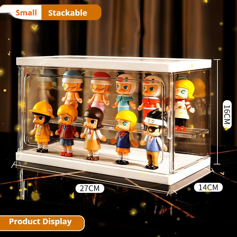 DOORVERSE Popmart Display Box Blind Box Storage Acrylic Doll Display Stand Transparent Box Removable Partition Lego Display Box