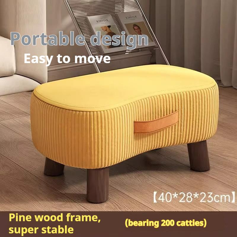 Small Stools Home Creative Fabric Round Stool Fashion Simple Changing Shoes For Living Room Step Stool