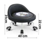 DOORVERSE Low Stool Chair Universal Small Stool with Wheel Children's Seat Shoes Bench Mini Multifunctional Pulley Rolling RoundSeat