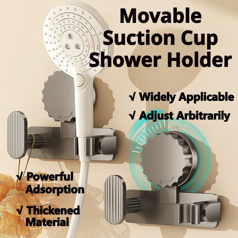 Suction Cup Universal Shower Bracket Fixed Seat Shower Accessories Bathroom Fixed Artifact Shower Hook Punch-free