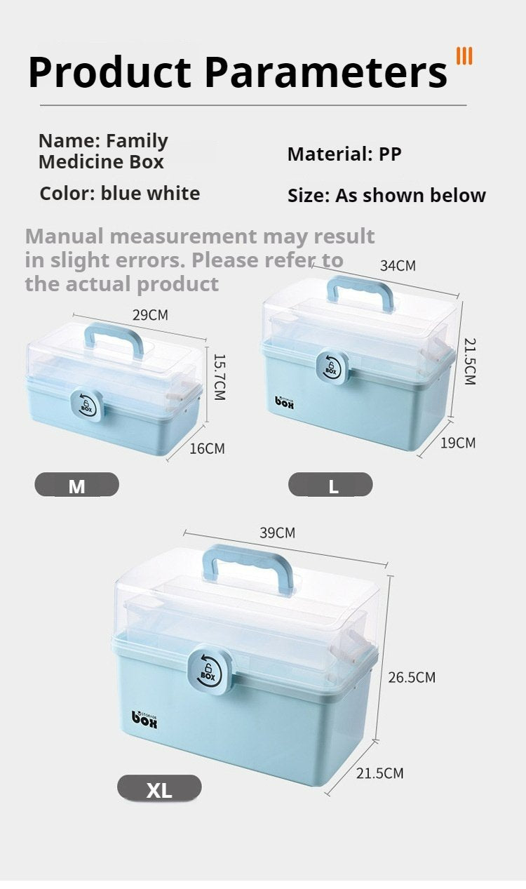 Doorverse Transparent Latching Medicine Storage Box Secure And Convenient For Home Use Medicine Box