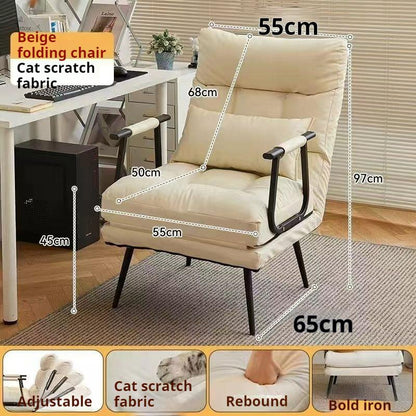 [Free Pillow] Folding Sofa Folding Chair Sofa Bed Sofa Chair Single Folding Bed Office Chair Computer Chair Folding Recliner