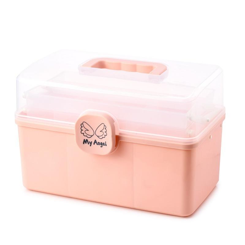 Doorverse Transparent Latching Medicine Storage Box Secure And Convenient For Home Use Medicine Box