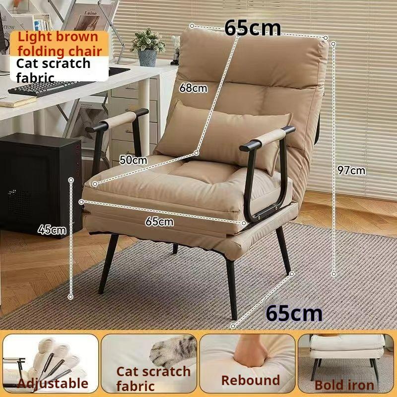 [Free Pillow] Folding Sofa Folding Chair Sofa Bed Sofa Chair Single Folding Bed Office Chair Computer Chair Folding Recliner