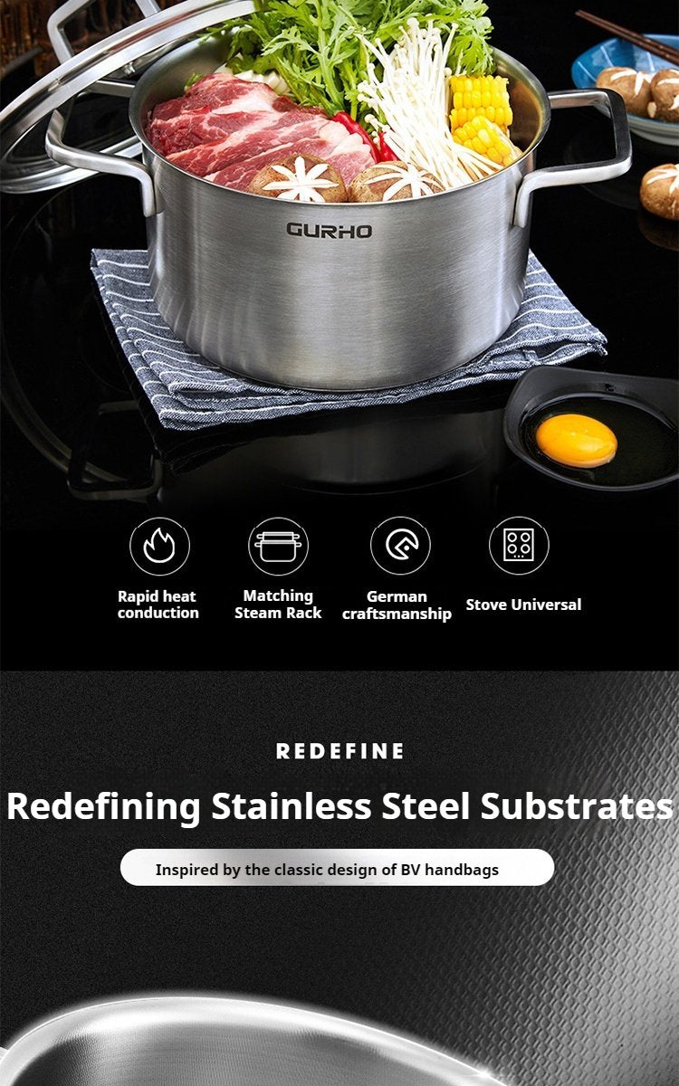 Stockpot 304 Stainless Steel Instant Hot for Kitchen