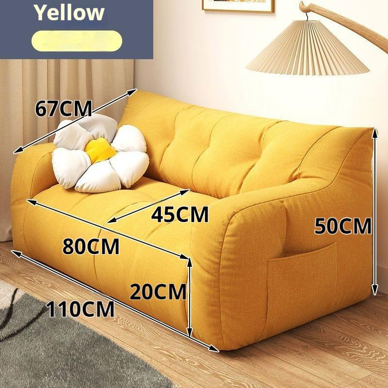 DOORVERSE Lazy Sofa Reclining Bedroom Reclining Chair Ins Style Balcony Small Sofa Single Double Bean Bag Tatami Sofa