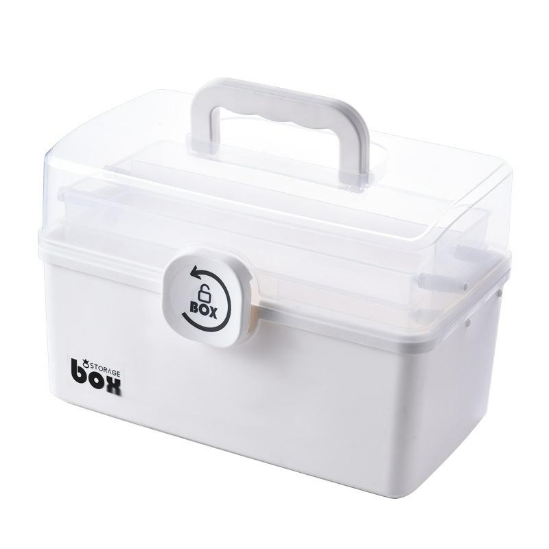 Doorverse Transparent Latching Medicine Storage Box Secure And Convenient For Home Use Medicine Box