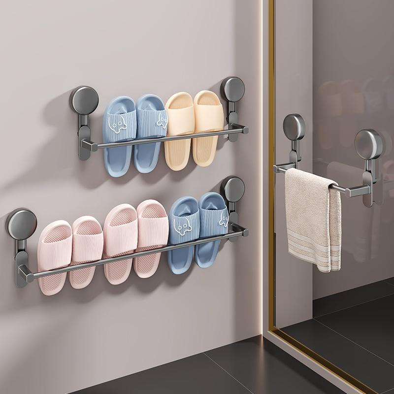 Bathroom Wall Mounted Shoe Rack Toilet Towel Hanger Rack Towel Toilet Shelf Hanger Bathroom Shoes