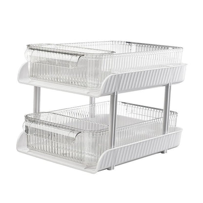 Doorverse Kitchen Storage Shelf Desktop Multi-layer Drawer Storage Shelf Bathroom Non-punch Storage Shelf Transparent Cosmetics Storage Shelf