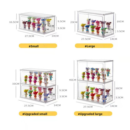 DOORVERSE Popmart Display Box Blind Box Storage Acrylic Doll Display Stand Transparent Box Removable Partition Lego Display Box