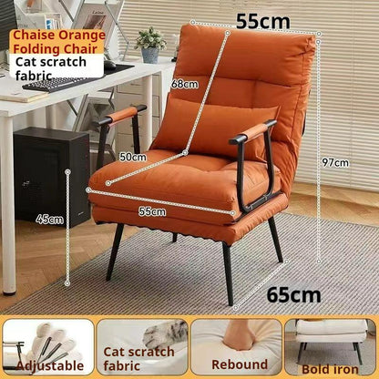 [Free Pillow] Folding Sofa Folding Chair Sofa Bed Sofa Chair Single Folding Bed Office Chair Computer Chair Folding Recliner