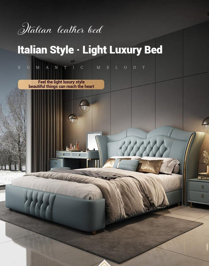 Bed 2024 New Modern Light Luxury Leather for Bedroom