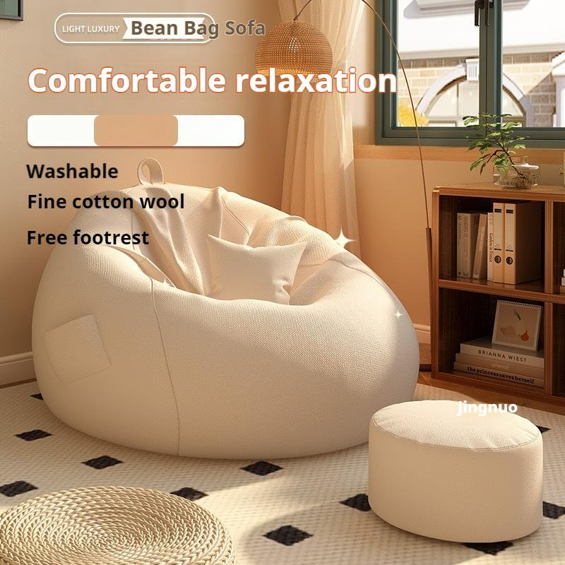 Classic Bean Bag  Without Filler Soft Leisure Sofa Lazy Couch Bag Linen Cloth Lounger Seat Tatami Living Room Furniture Bedroom