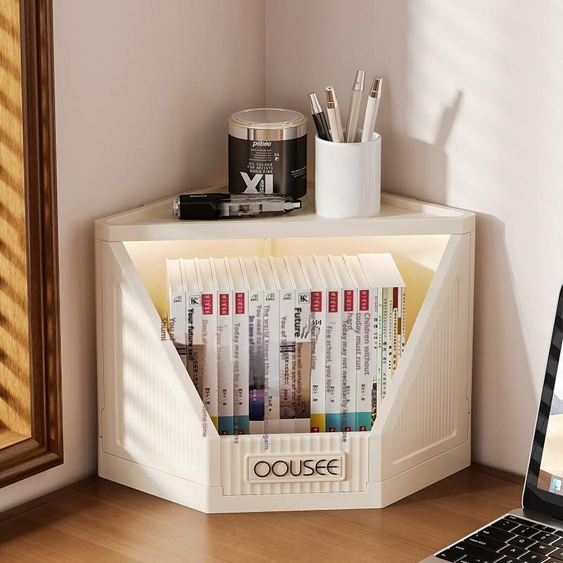 Corner Storage Cabinet Household Living Room Storage Cabinet Triangle Dust-Proof Storage Rack Large Capacity Snack Storage Cabinet