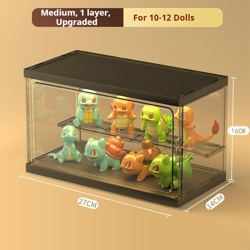 DOORVERSE Popmart Display Box Blind Box Storage Acrylic Doll Display Stand Transparent Box Removable Partition Lego Display Box