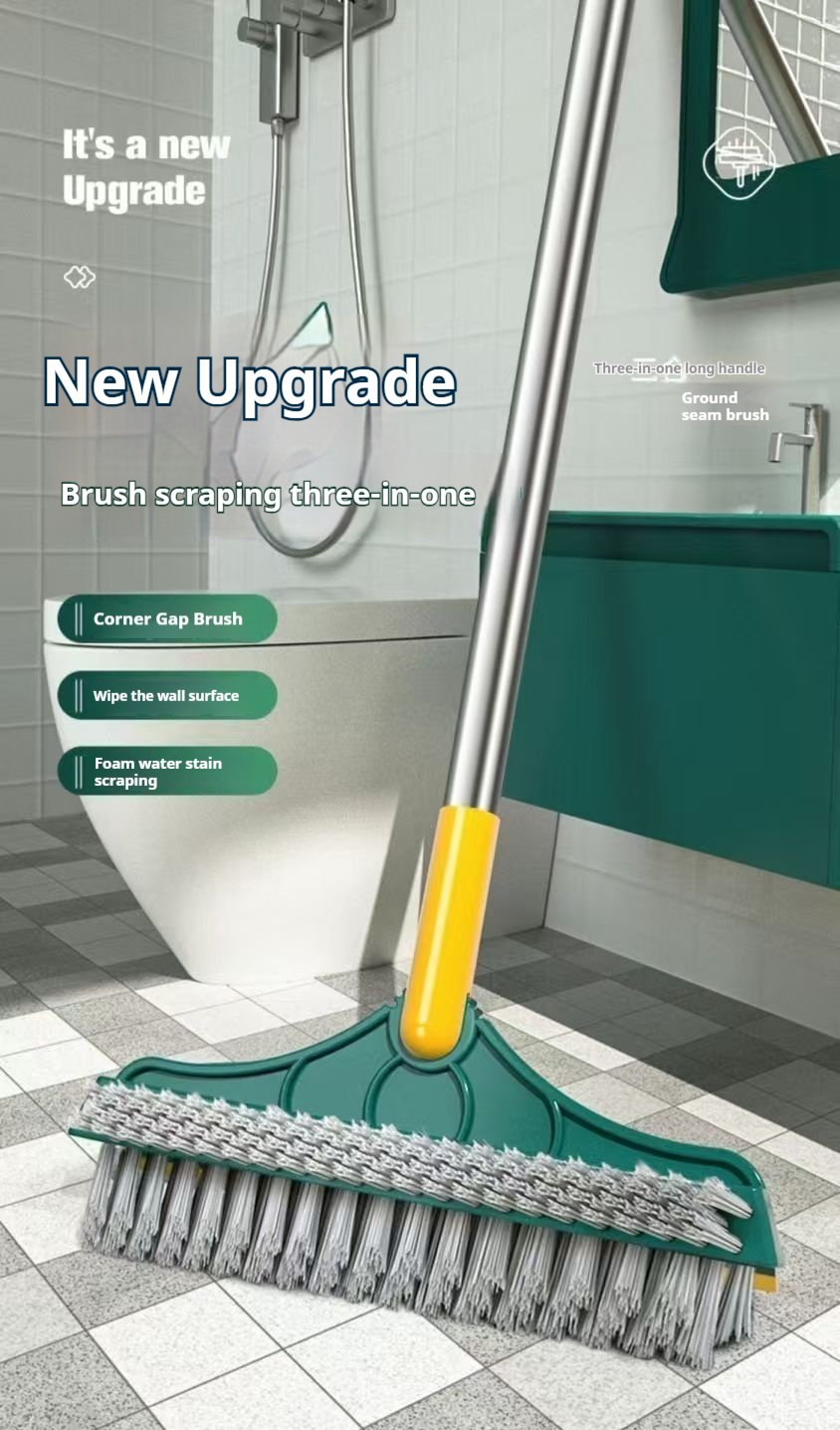 Rotating Floor Scrub Brush Toilet Tile Floor Brush Bathroom Cleaning Brush