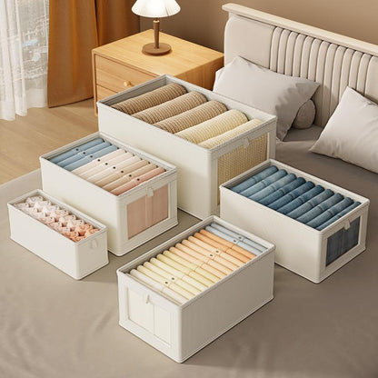 Oxford Cloth Window Bedroom Clothes Storage Box With Lid Household Clothes Dust-proof Storage Box Large Balcony Storage Box