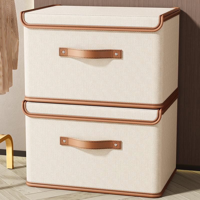 Oxford Cloth Large Flip Cover With Lid One-piece Storage Box Clothes Household Storage Box Wardrobe Clothes Storage Box