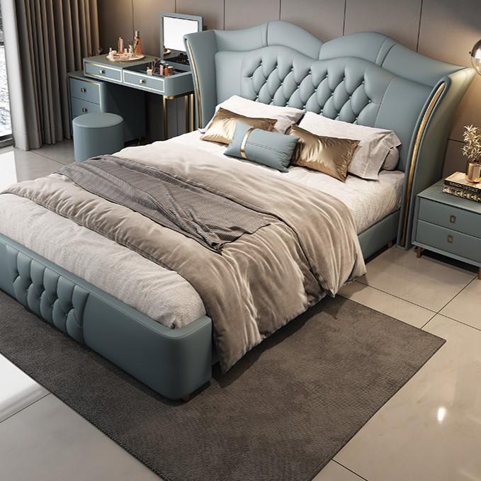 Bed 2024 New Modern Light Luxury Leather for Bedroom