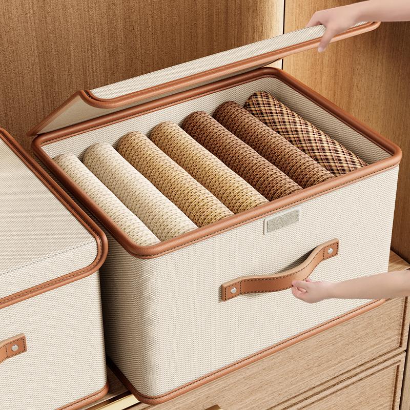 Oxford Cloth Large Flip Cover With Lid One-piece Storage Box Clothes Household Storage Box Wardrobe Clothes Storage Box