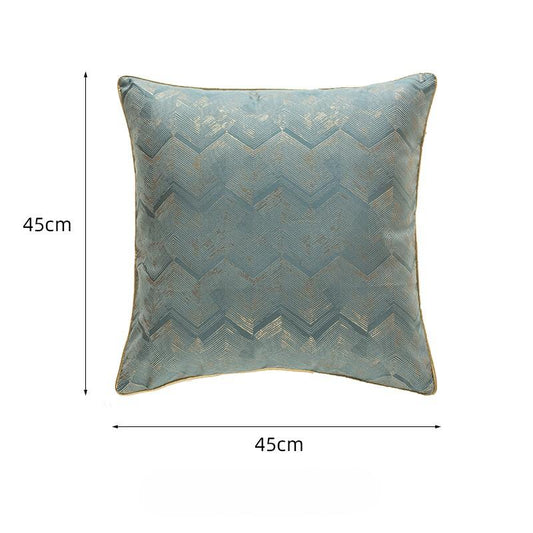 Cushion Blue and Golden Decorative Design Soft Comfortable for Sofa