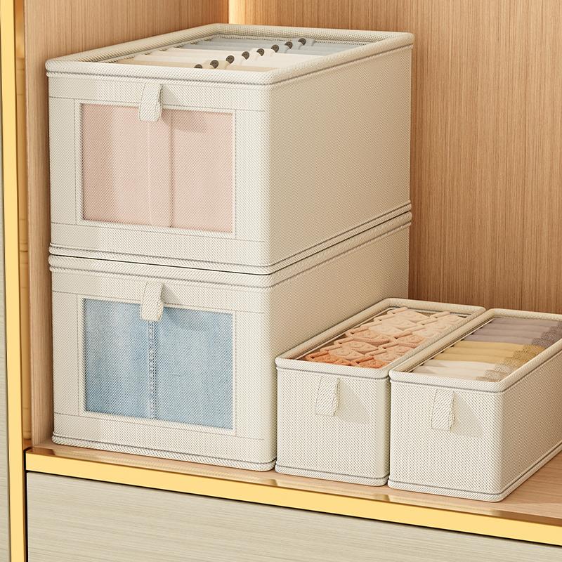 Oxford Cloth Window Bedroom Clothes Storage Box With Lid Household Clothes Dust-proof Storage Box Large Balcony Storage Box